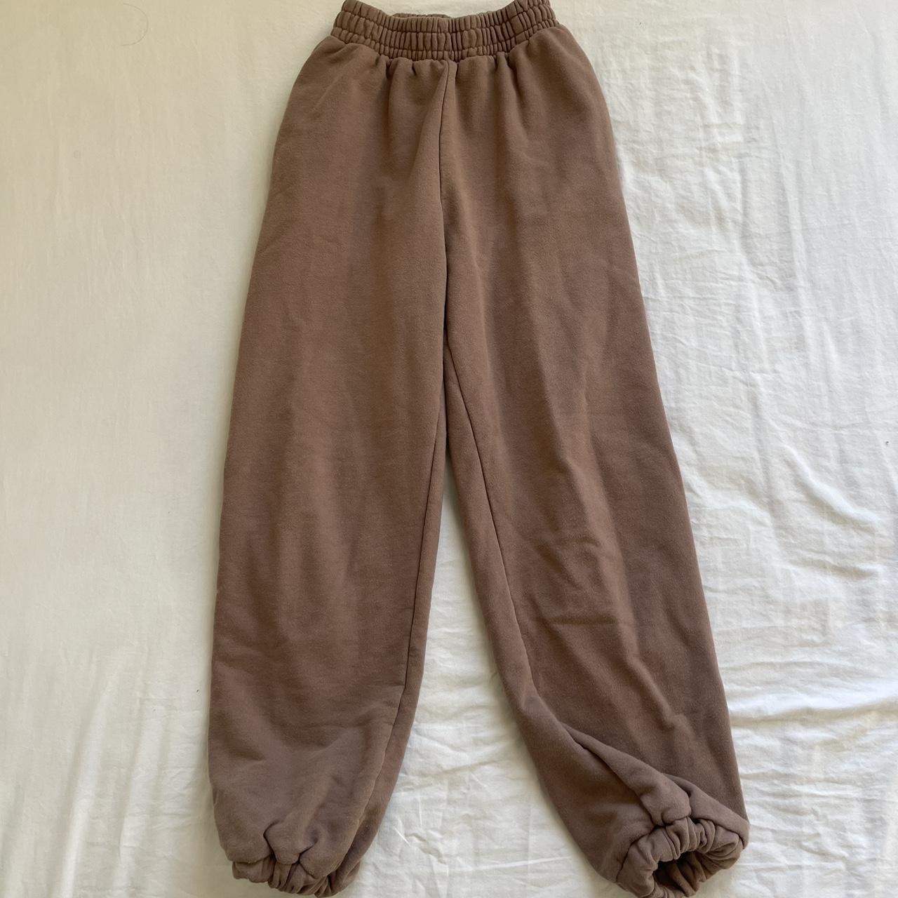 dark brown sweatpants. thick material and comfy fit.... - Depop