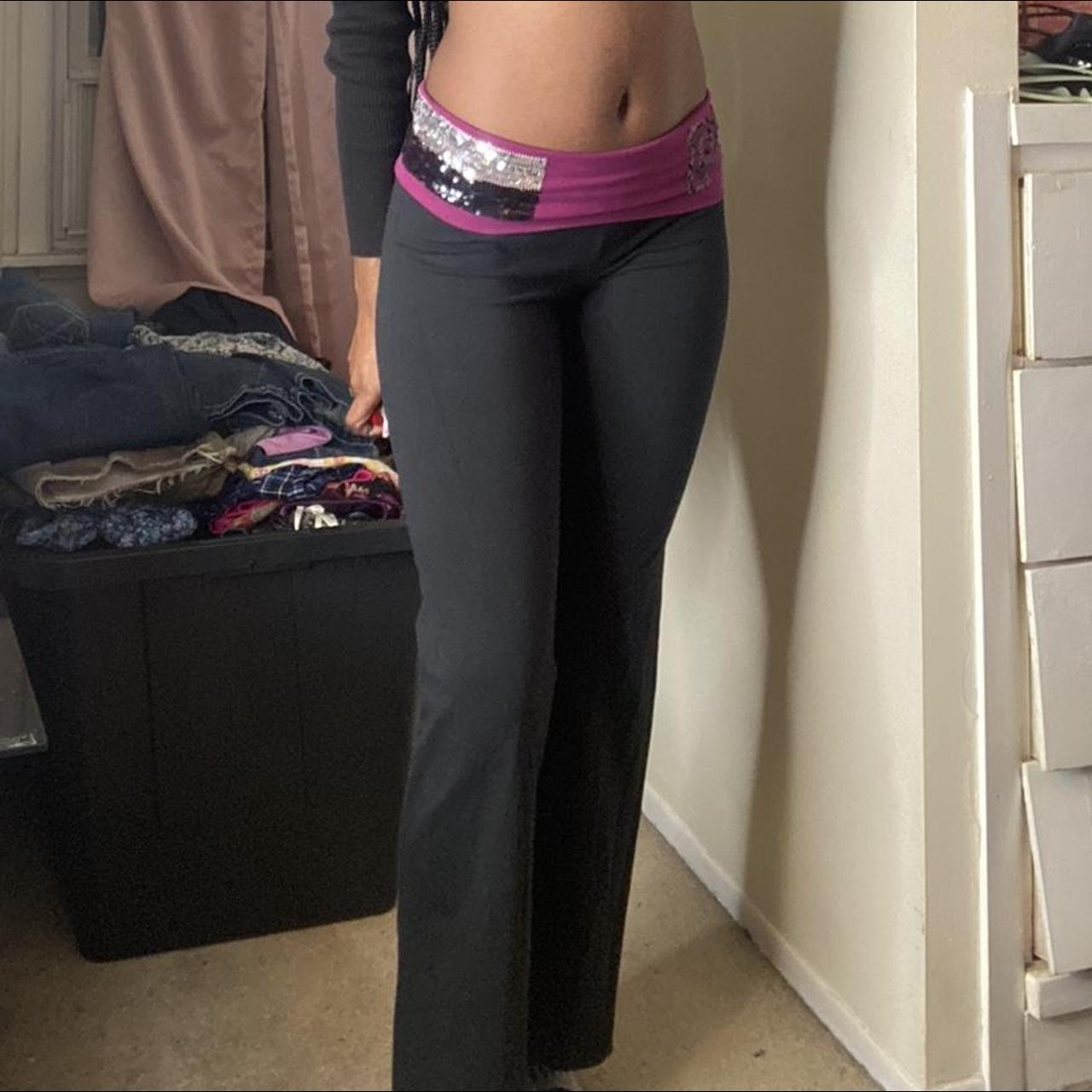 Victoria’s Secret pink fold over yoga pants 🩷... - Depop