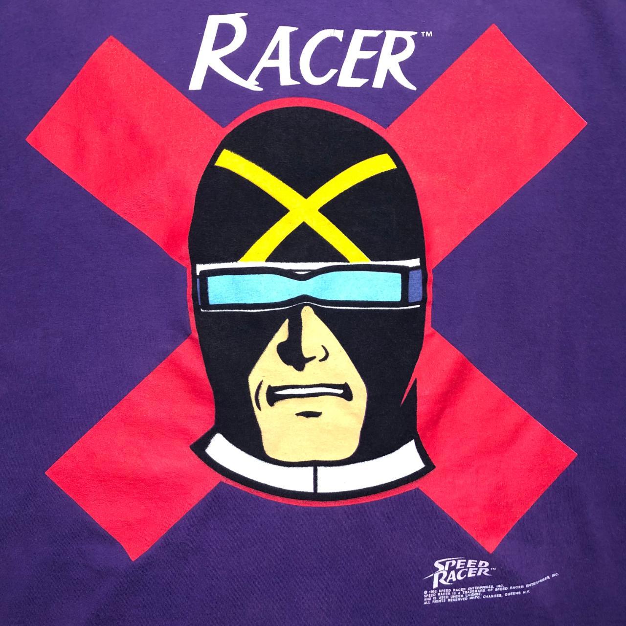 1992 Speed Racer T-Shirt in Purple Single Stitch All... - Depop