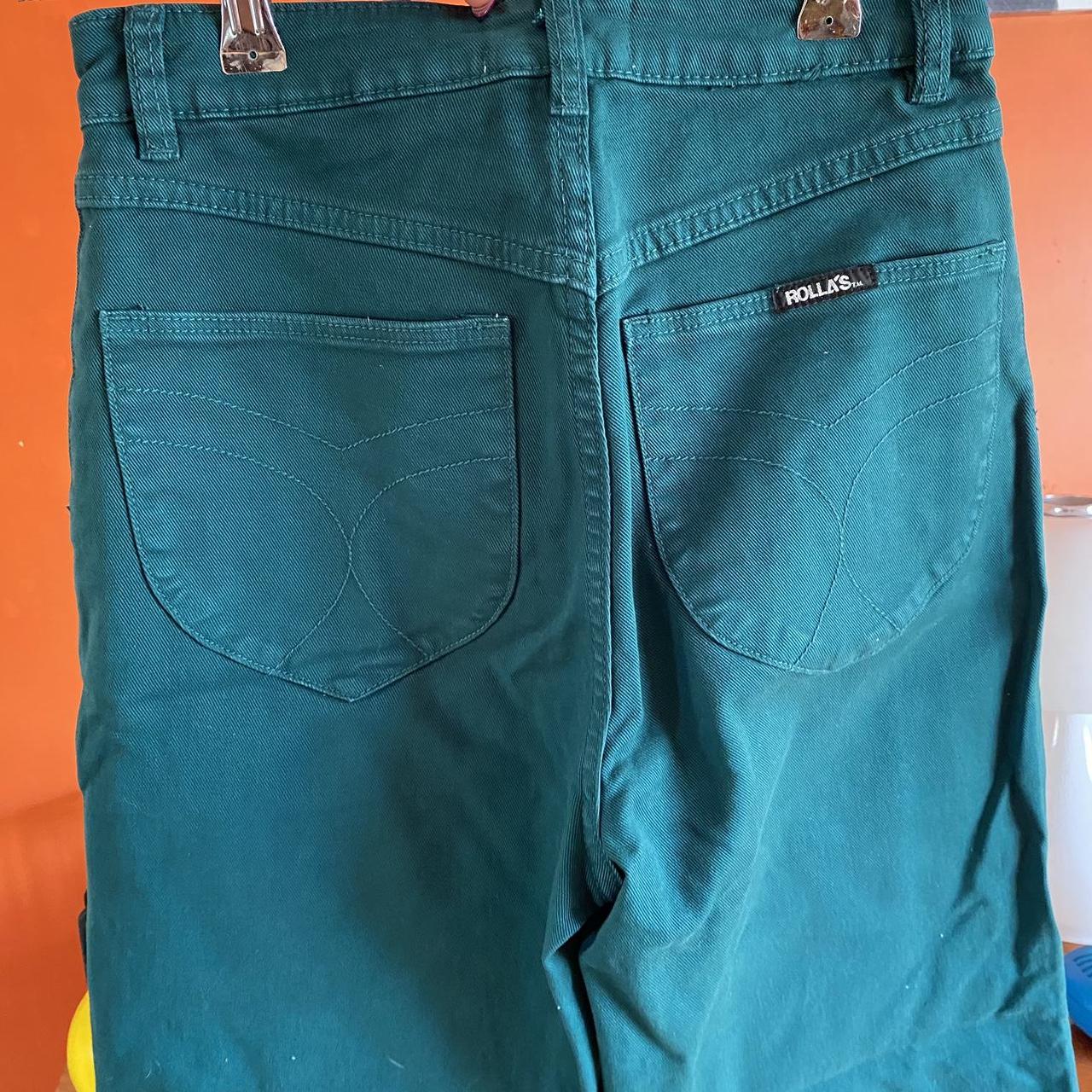 Green rollas sailor jeans size 8 Depop