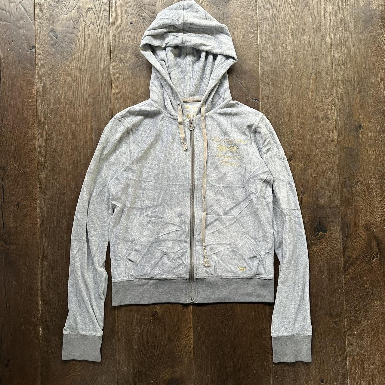 00s archive GAP fur zip hoodie Y2K グレー Puma Hoodie Y2K Archive 00s Grey Y2K Zip-up Hoodie With Faux