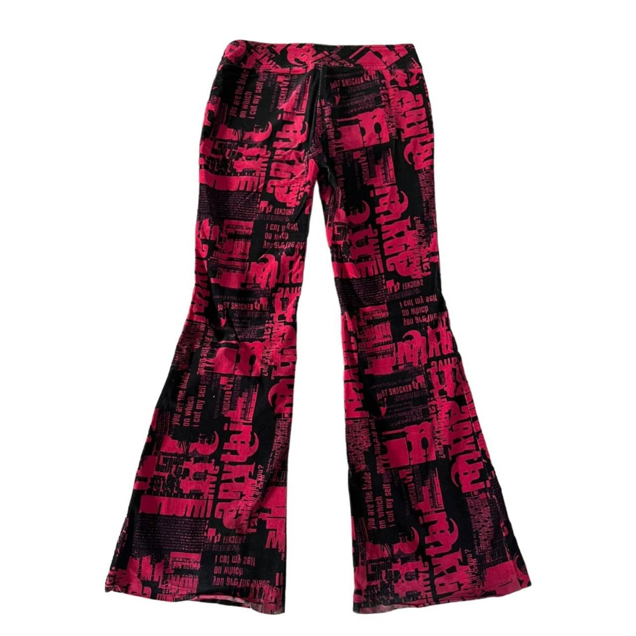 Women's Black and Pink Trousers | Depop