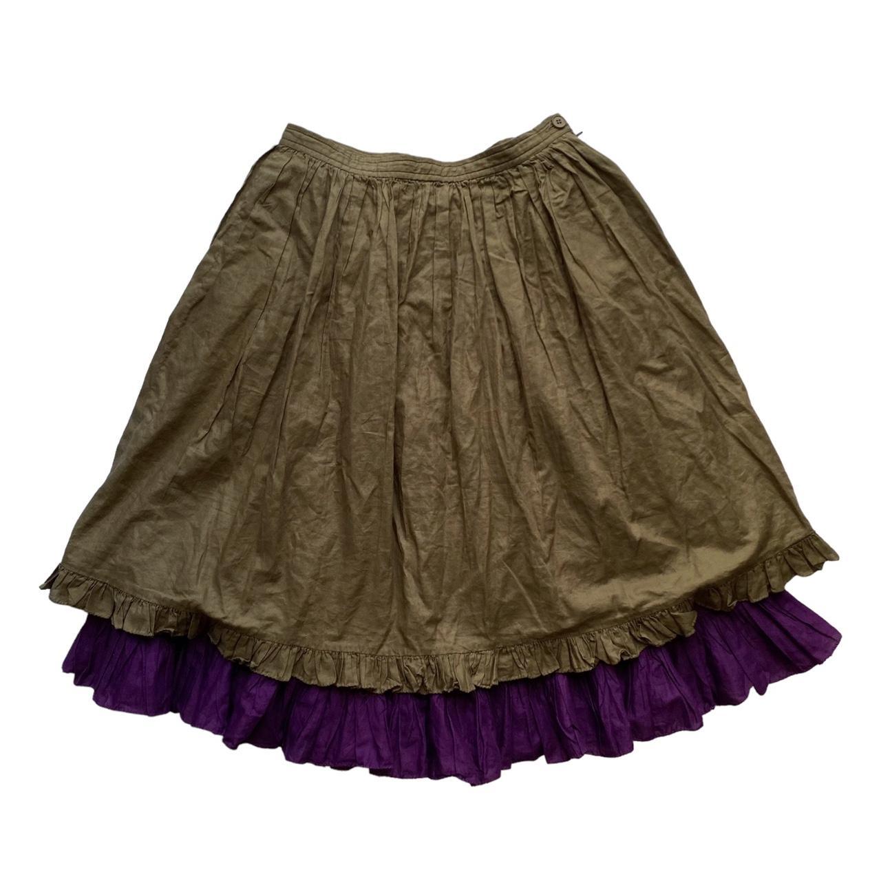 Women's Purple and Khaki Skirt | Depop