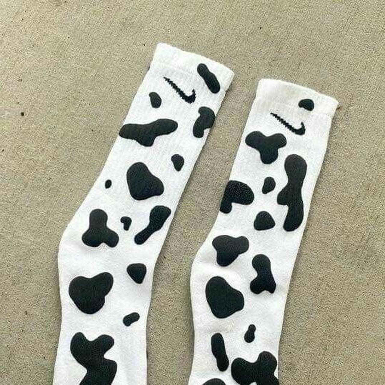 cow-print-nike-socks-medium-5y-7y-women-s-6-10-depop