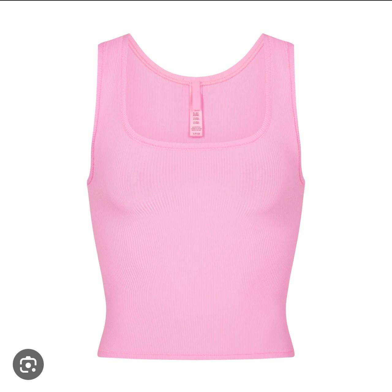 skims soft lounge tank super cute light pink... - Depop