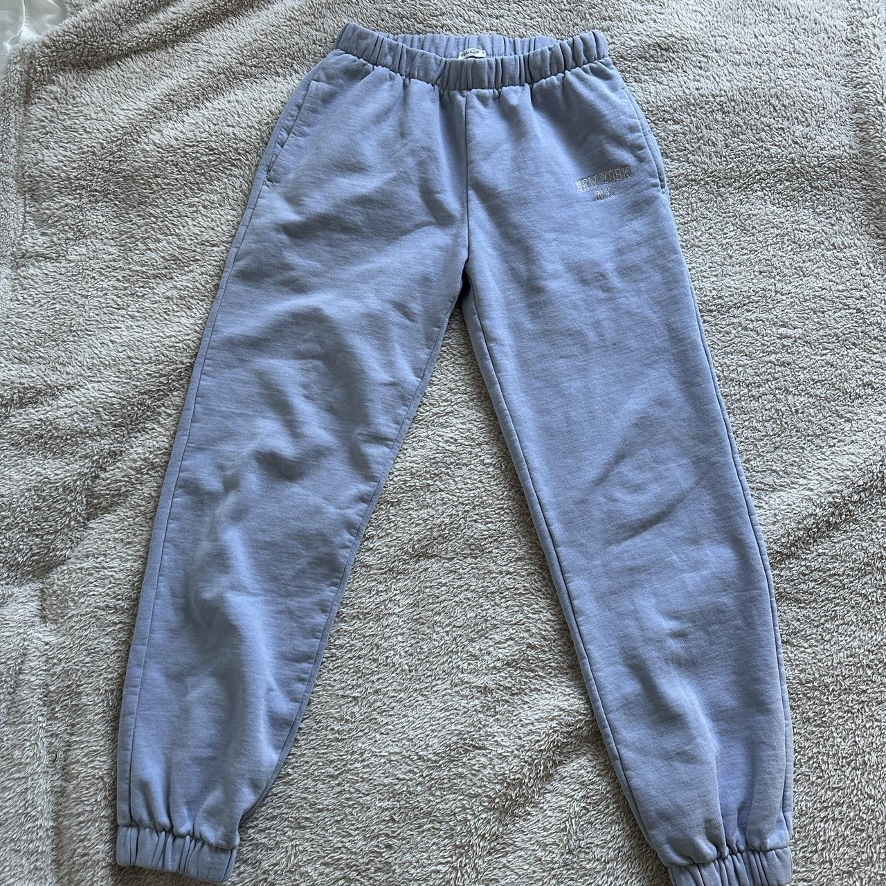 light blue new york brandy melville sweatpants has... Depop