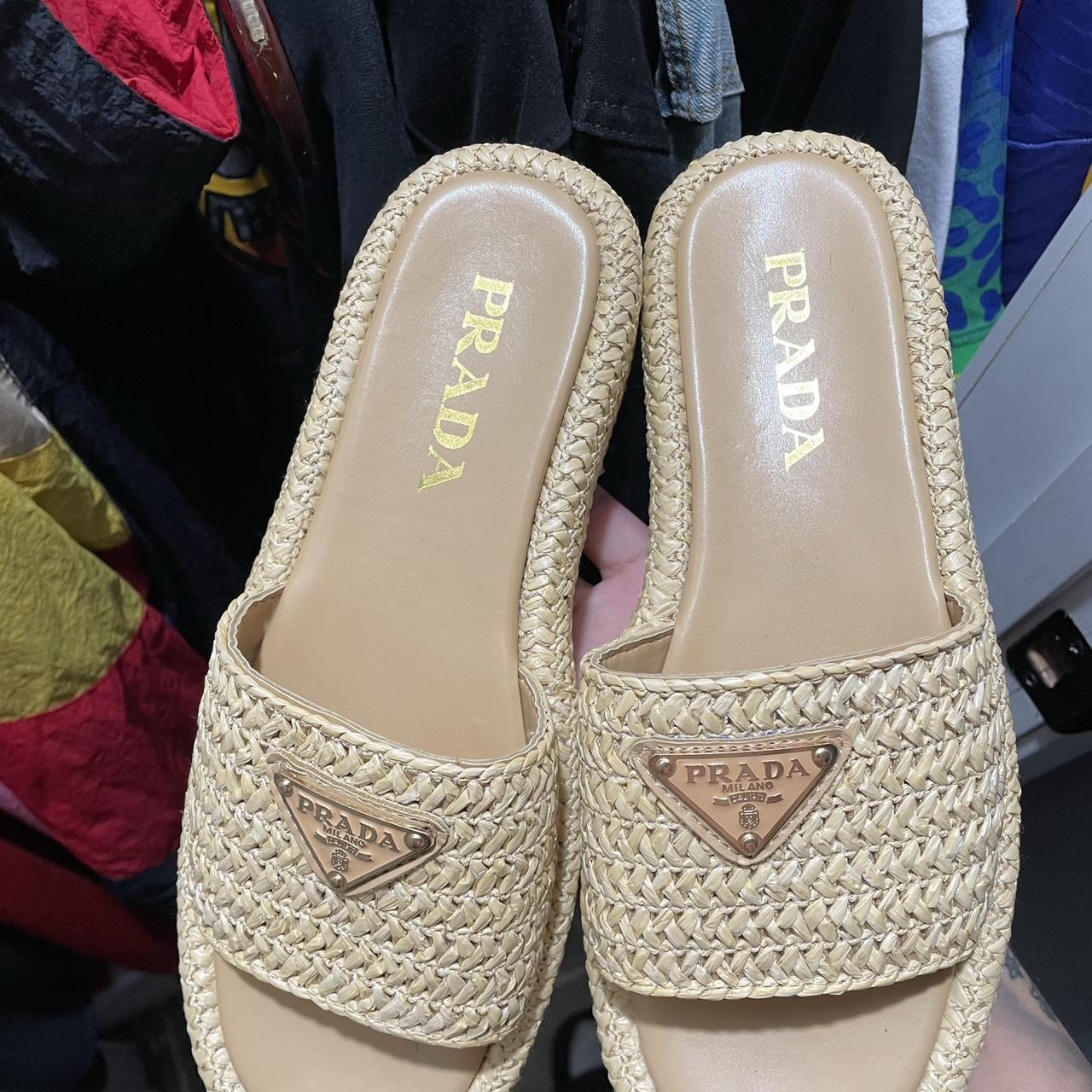 Prada Women's Slides - Tan/Cream - US 8 – Prada c… - image 1