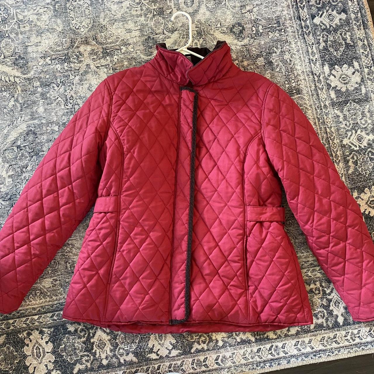 Red Zip Up Jacket Size XL - Depop