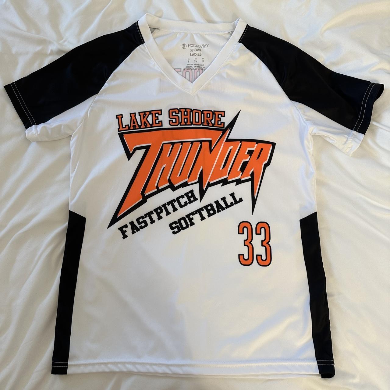 Thunder White Softball Jersey