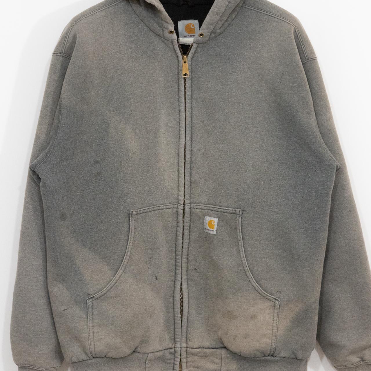 Carhartt Men's Grey Hoodie Depop