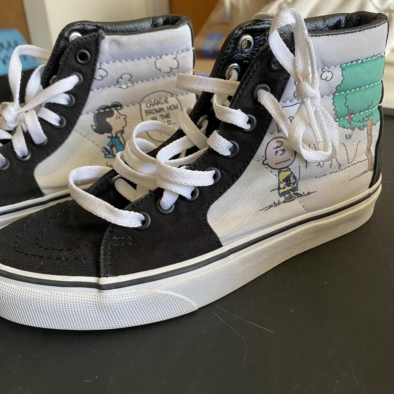 Charlie brown vans high 2025 tops