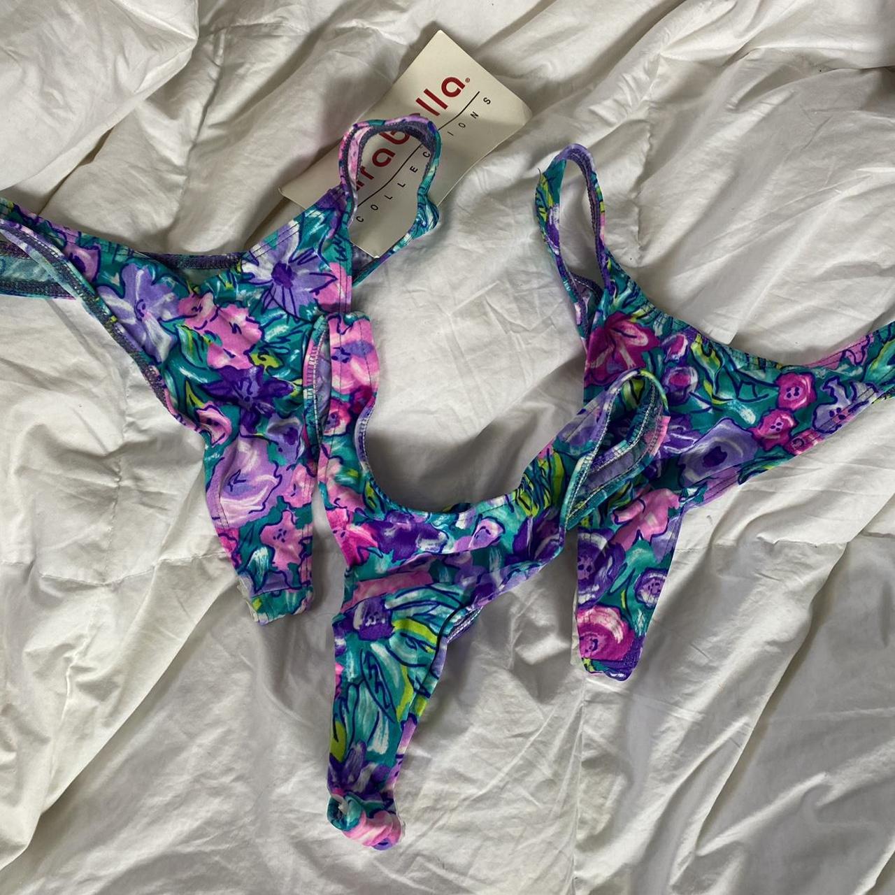 Women S Purple And Blue Bikini And Tankini Bottoms Depop