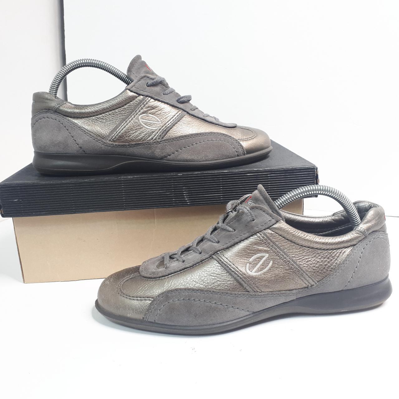 Ecco silver trainers best sale