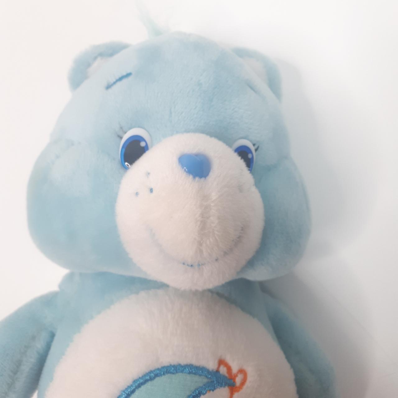 Care Bears Blue and White Stuffedanimals Depop