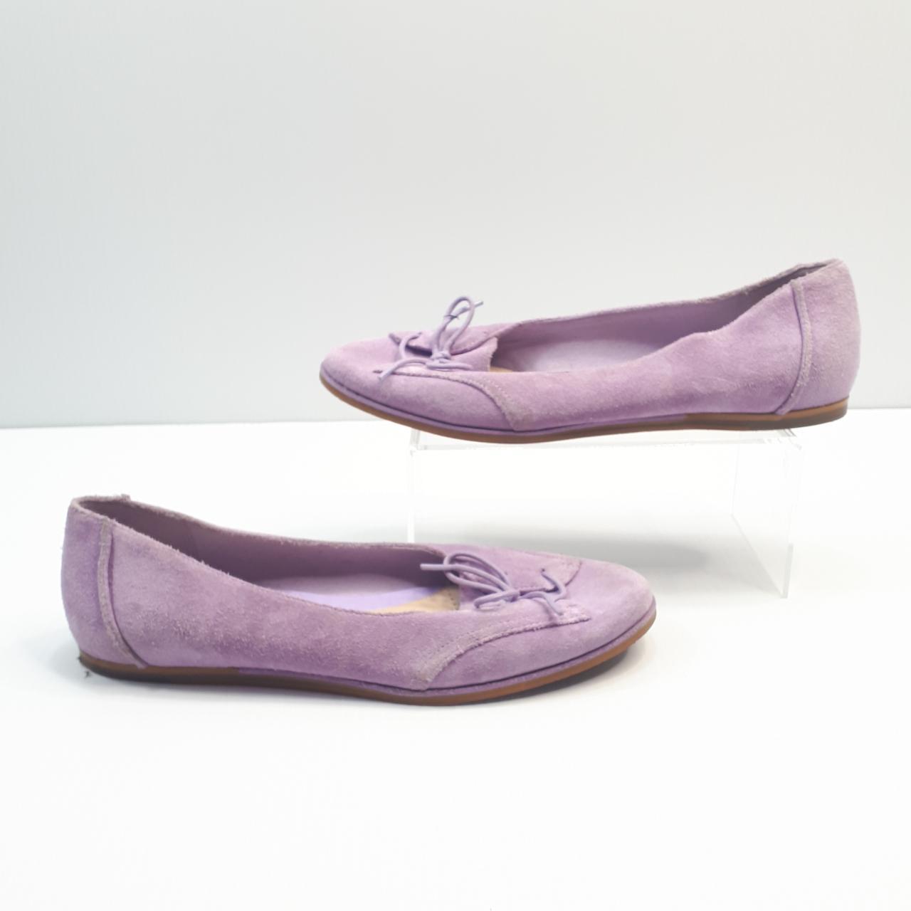 Clarks flats purple on sale