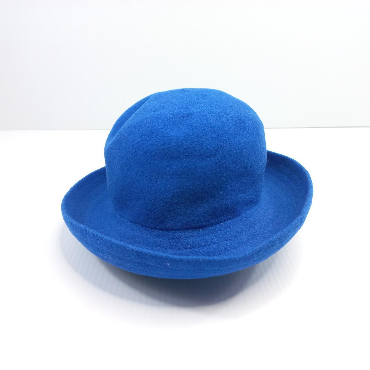 Kangol Electric Blue Wool Bowler Fedora Hat One. Depop