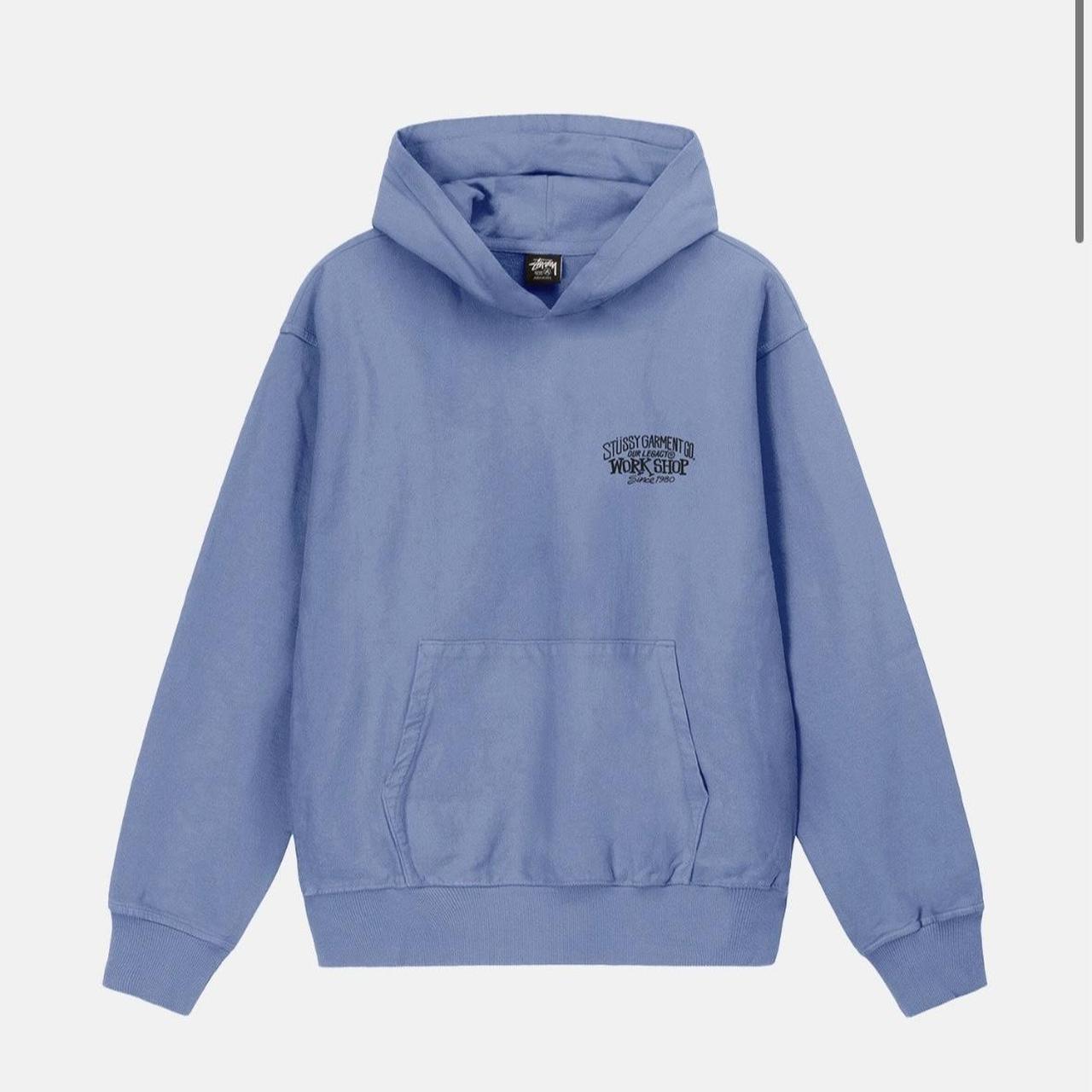 Stussy light deals blue hoodie