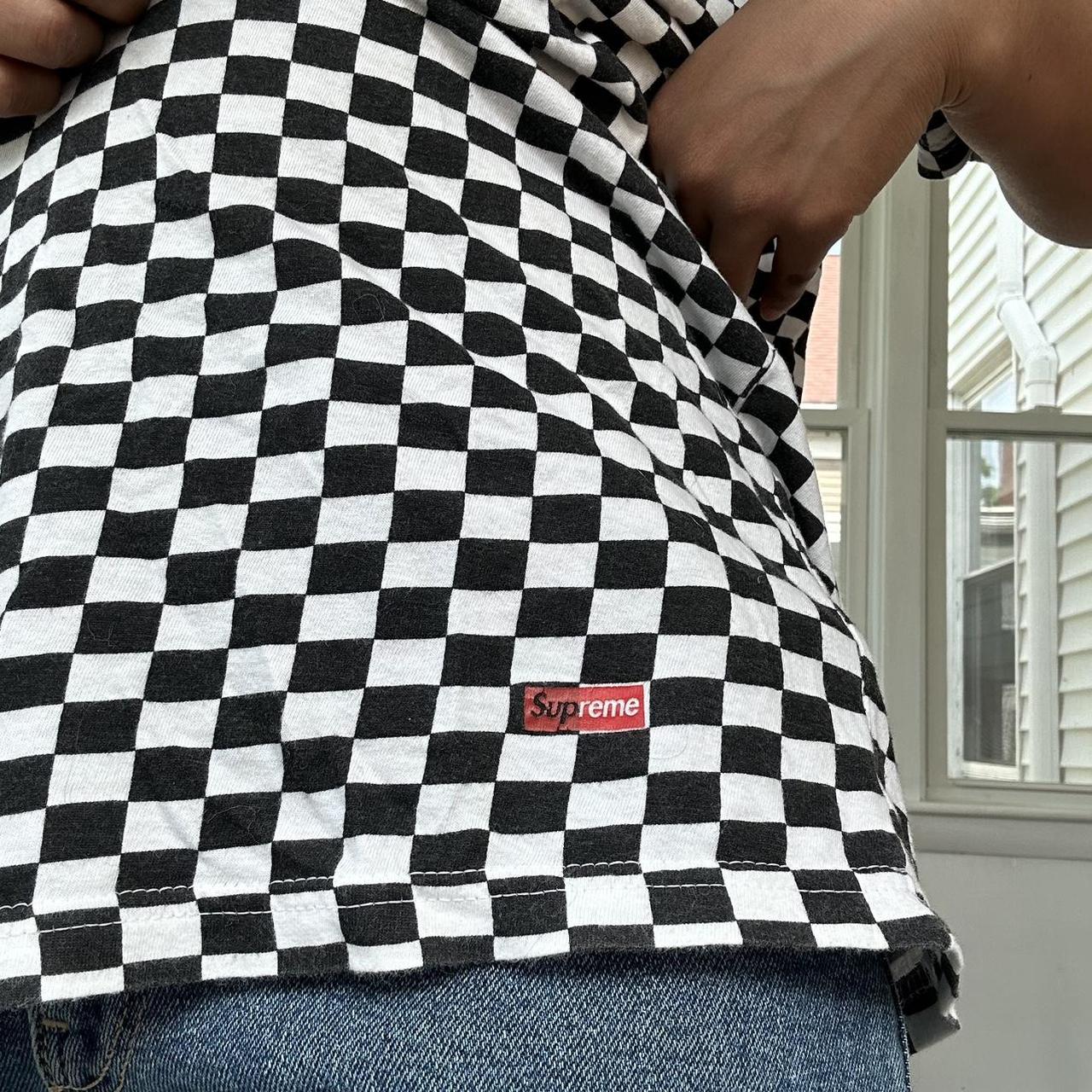 Supreme cheap checkered tee