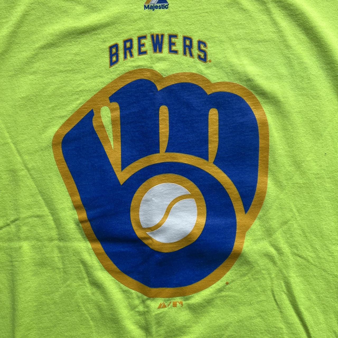 Milwaukee Brewers Men's Majestic MLB Official Cool - Depop