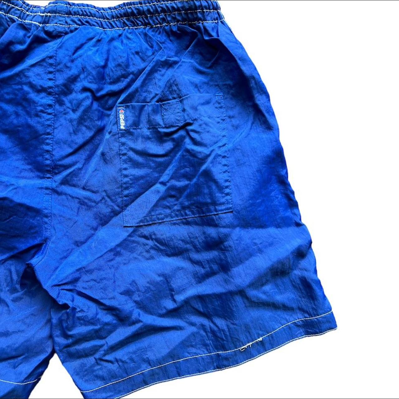 ASOS Reclaimed Vintage Men's Blue and White Shorts Depop