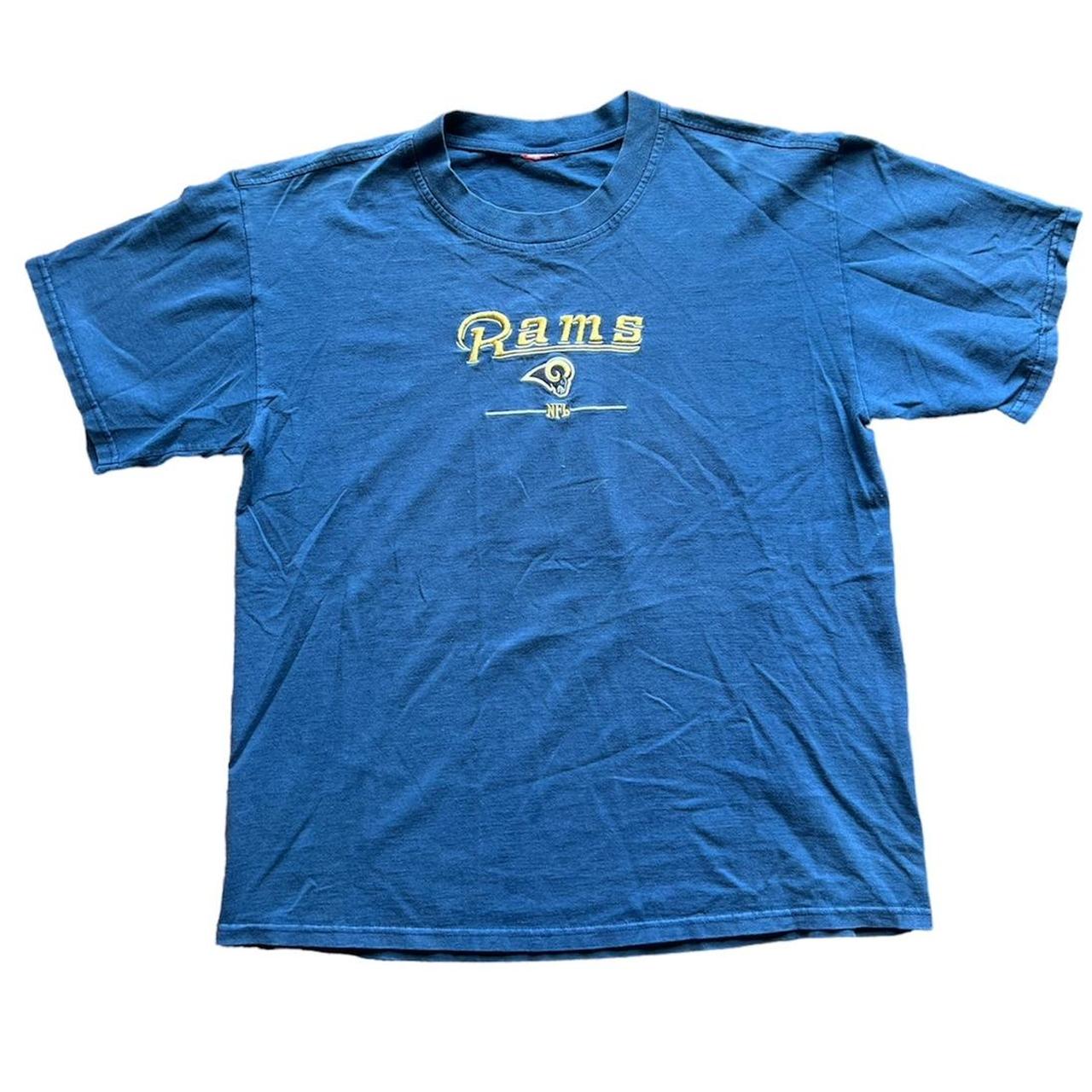 Vintage LA rams t-shirt with stains on the left - Depop