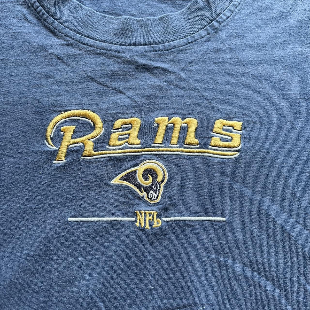 Vintage LA rams t-shirt with stains on the left - Depop