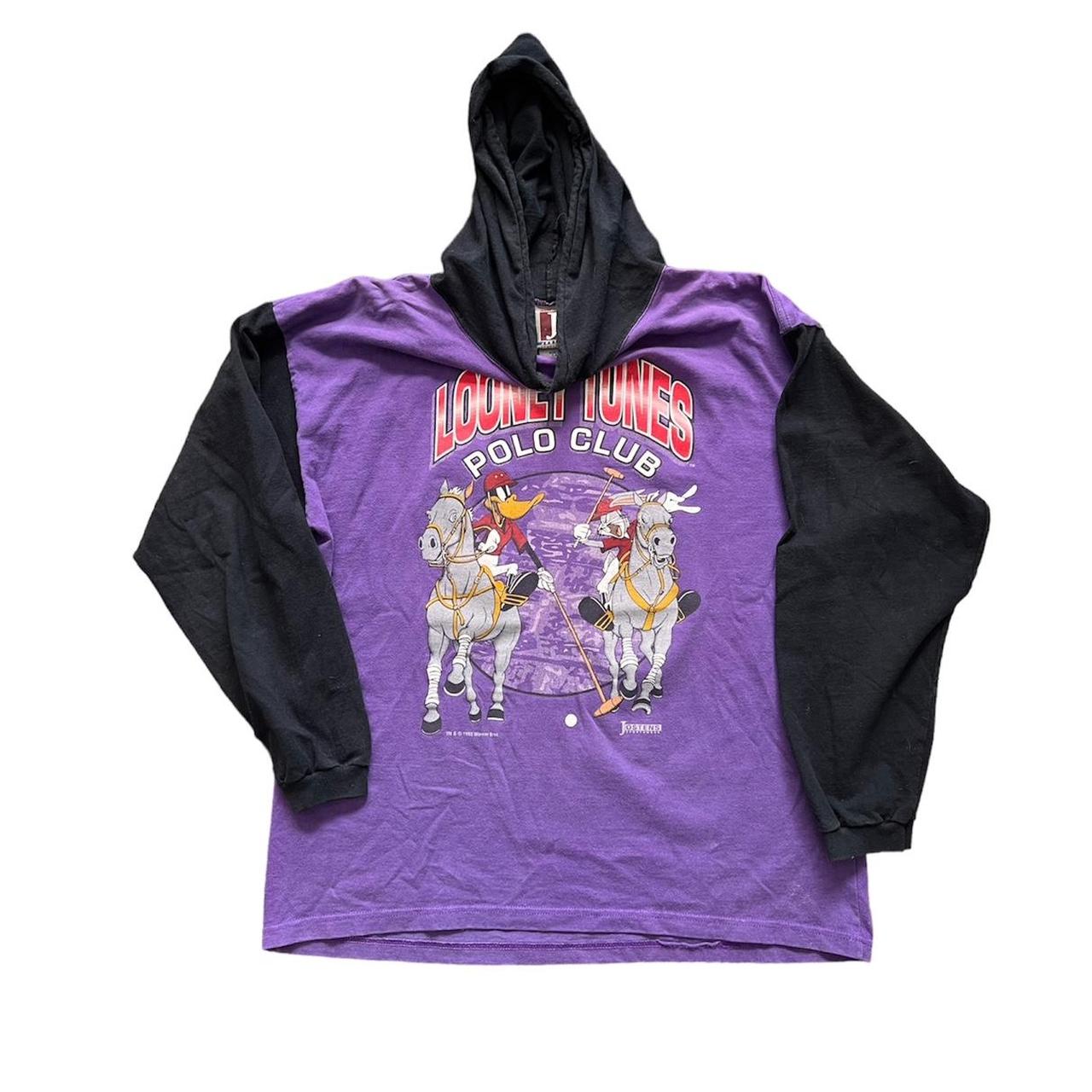 Black and 2024 purple polo hoodie