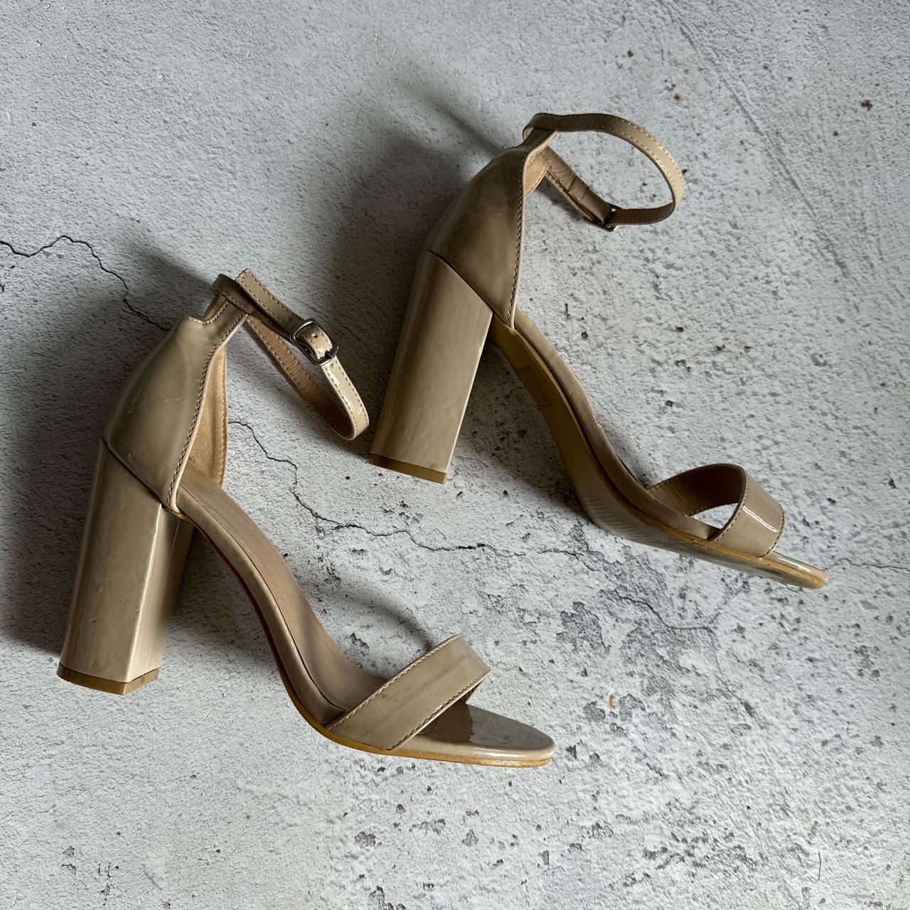 Nude Block Heel Sandals Ankle Strap Size 5 Good... Depop Hanging Holder For Plants Zinc Balcony Planter