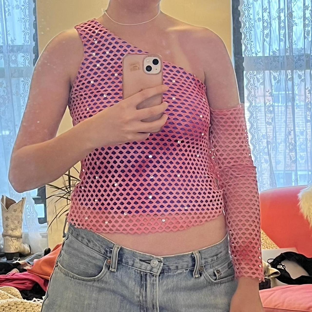 Pink Fishnet Top 