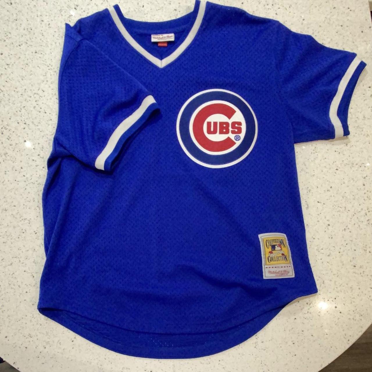 L MITCHELL & NESS CHICAGO CUBS JERSEY - Depop