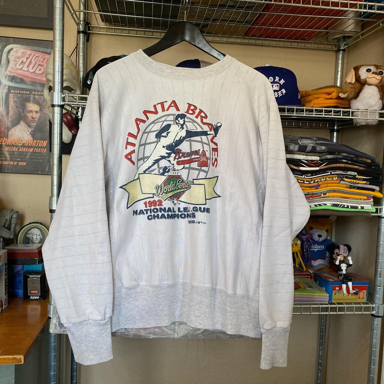 Vintage 1992 Made In USA Atlanta Braves National - Depop