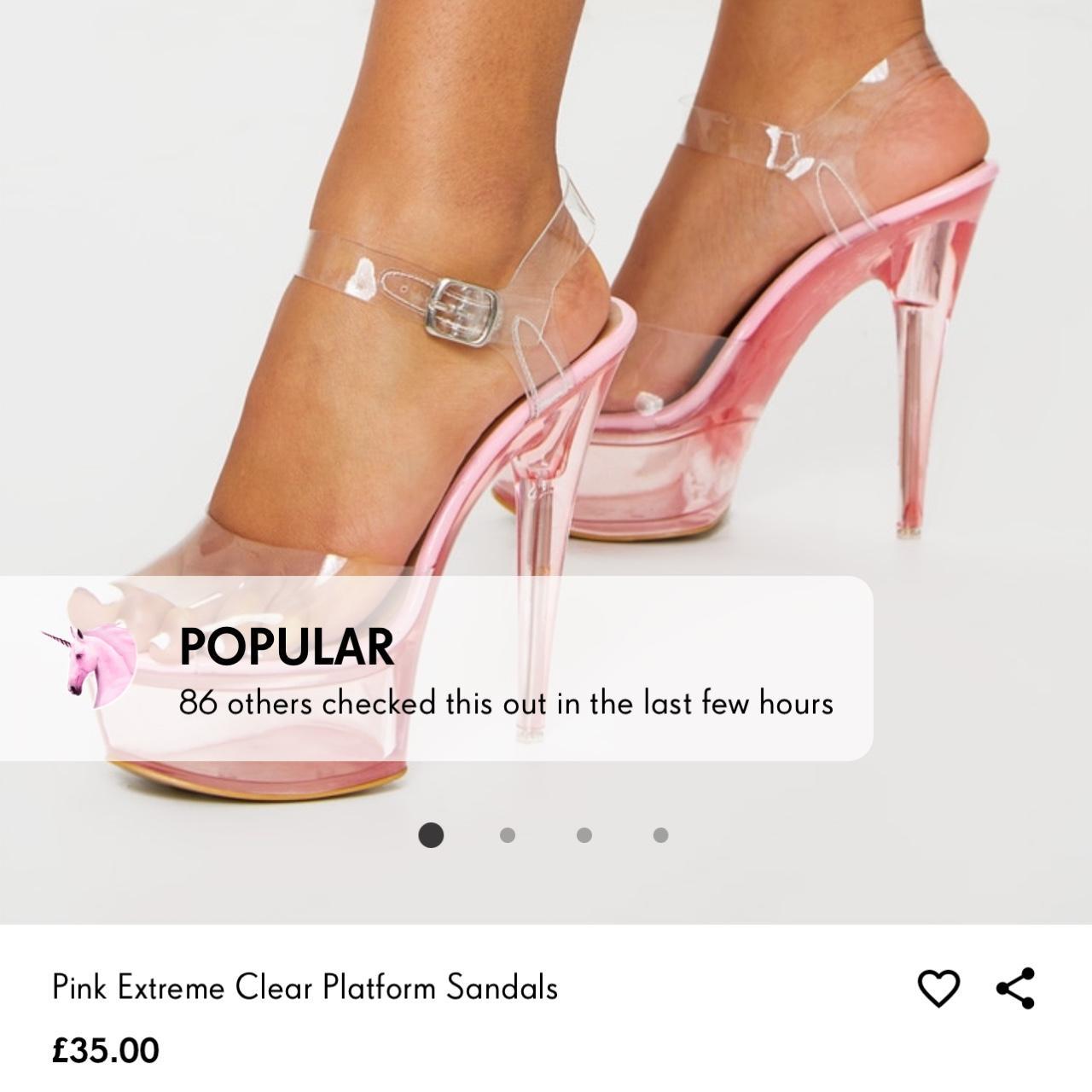 PLT Pink Platform stilettos. Worn once. Great Depop