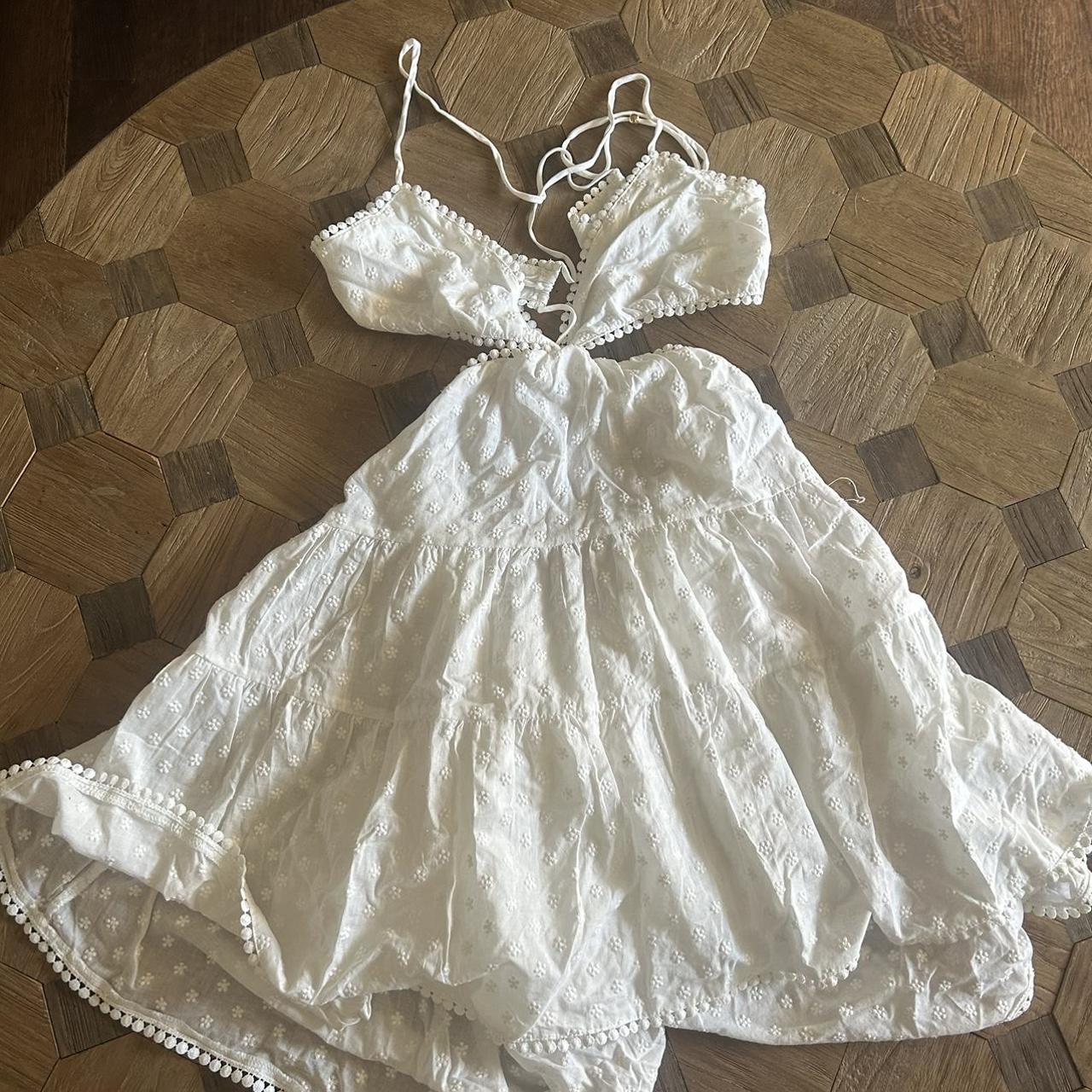 & Other Stories Women's White Dress | Depop