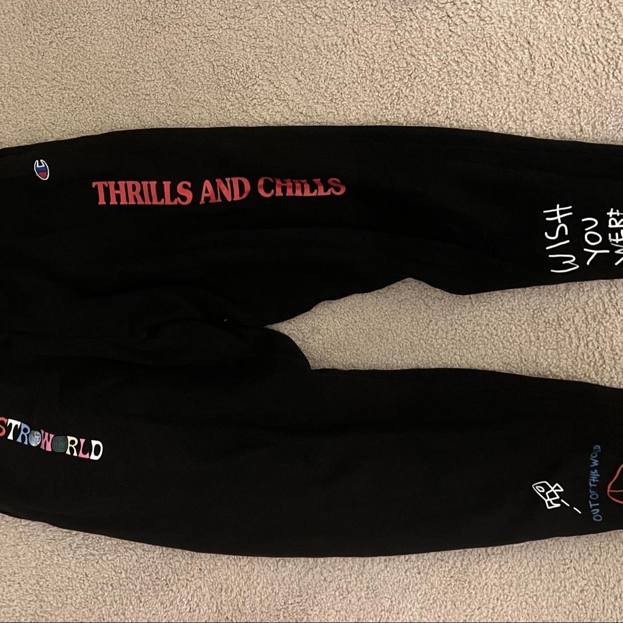 Travis Scott #astroworld merch champion sweatpants - Depop