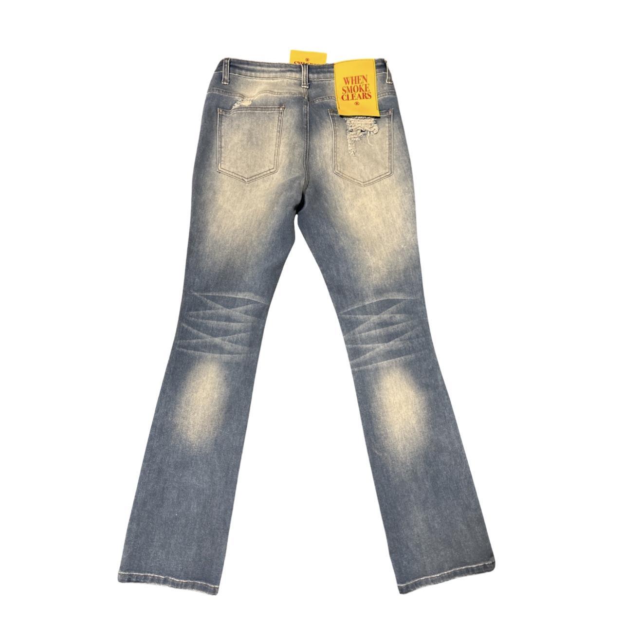 When Smoke Clears distressed nailhead denim pants...