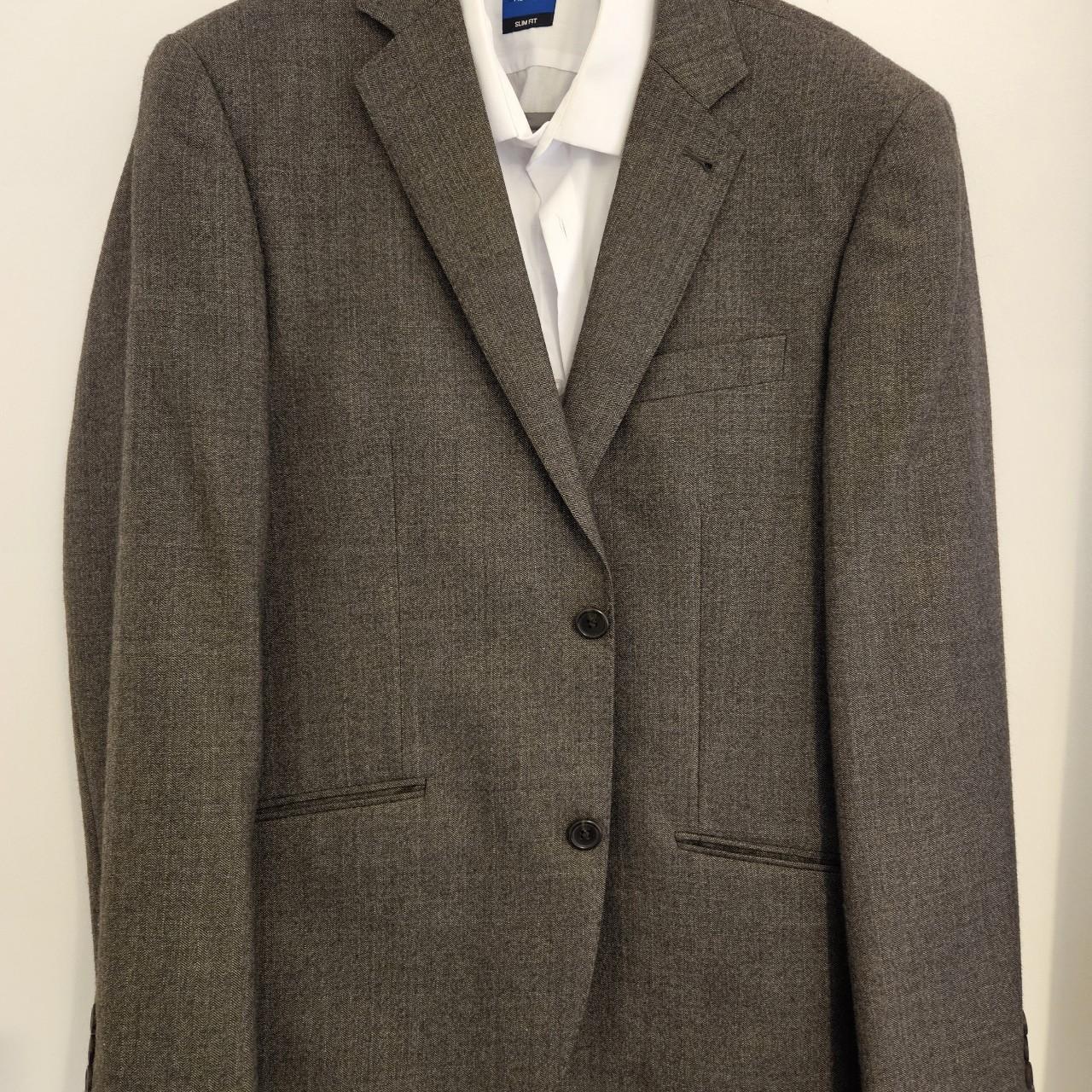 Mens Herringbone Style Next Suit 40S/34R- only worn... - Depop