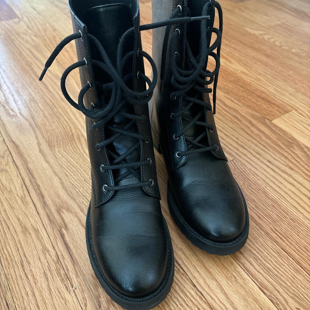 lace up vegan boots