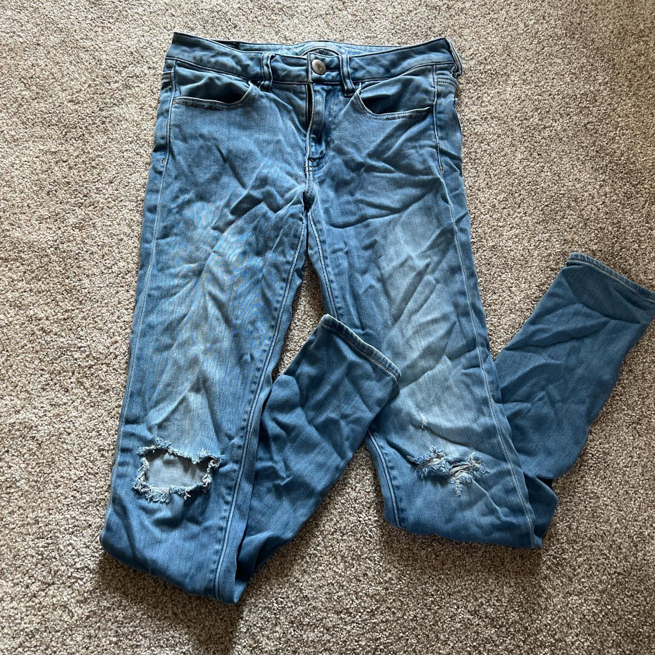 Distressed jeggings orders