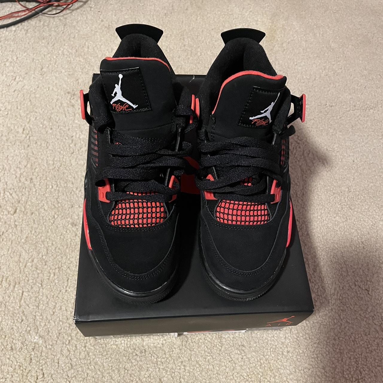 Jordan Black and Red Trainers | Depop