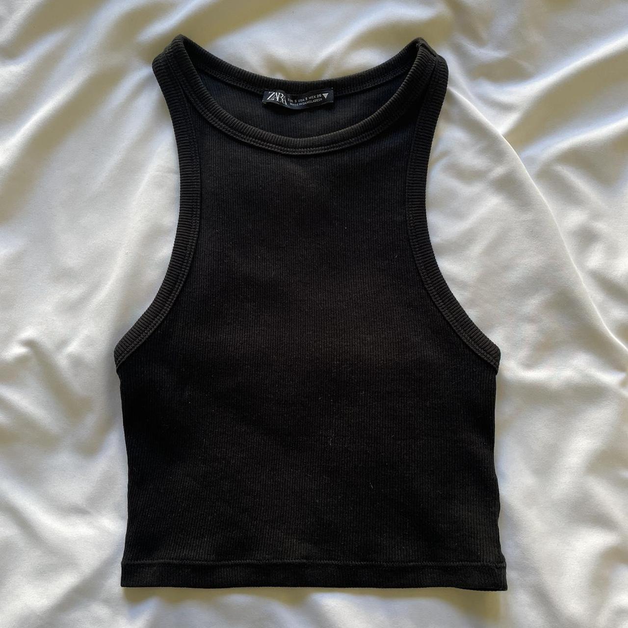 Zara Basic High Neck Crop Top