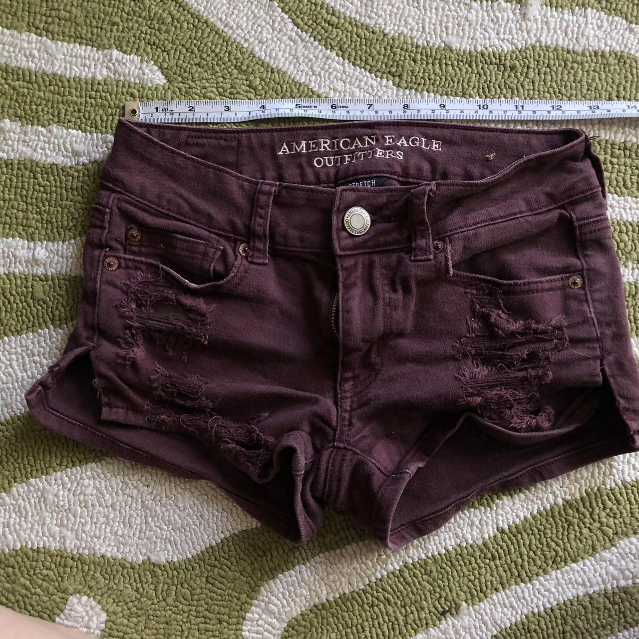 American eagle 2025 maroon shorts