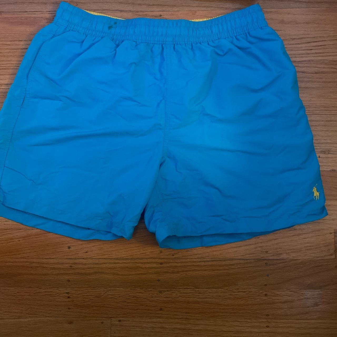 Blue Ralph Lauren polo swim trunks Size large Used... - Depop