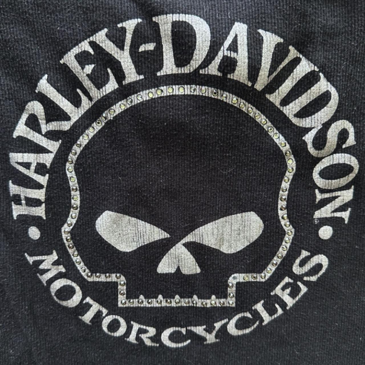 Harley Davidson Women's Black and Grey Vest | Depop