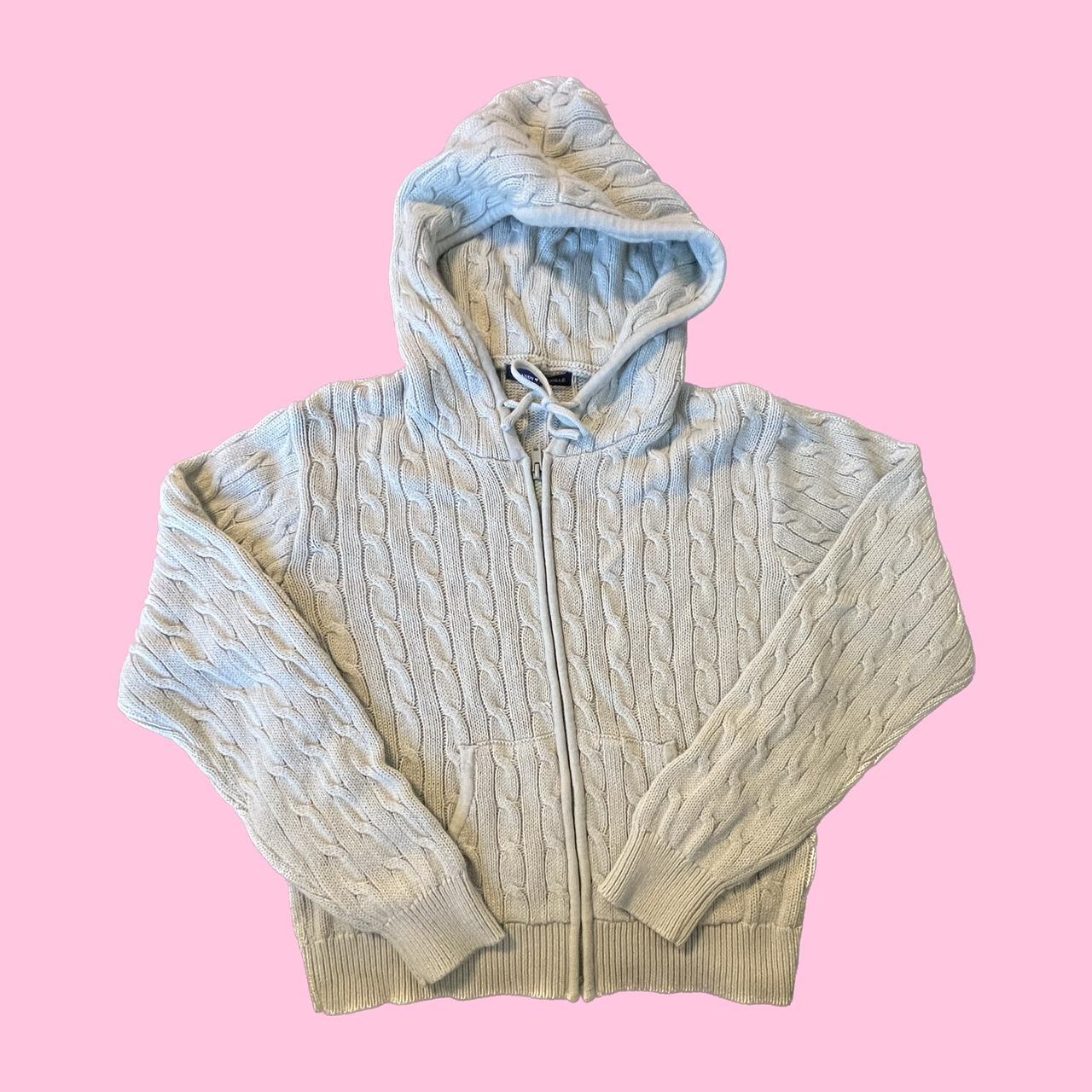 Brandy Knit Zip Jacket Rare Brandy Melville Ayla Cable Knit Zip Up
