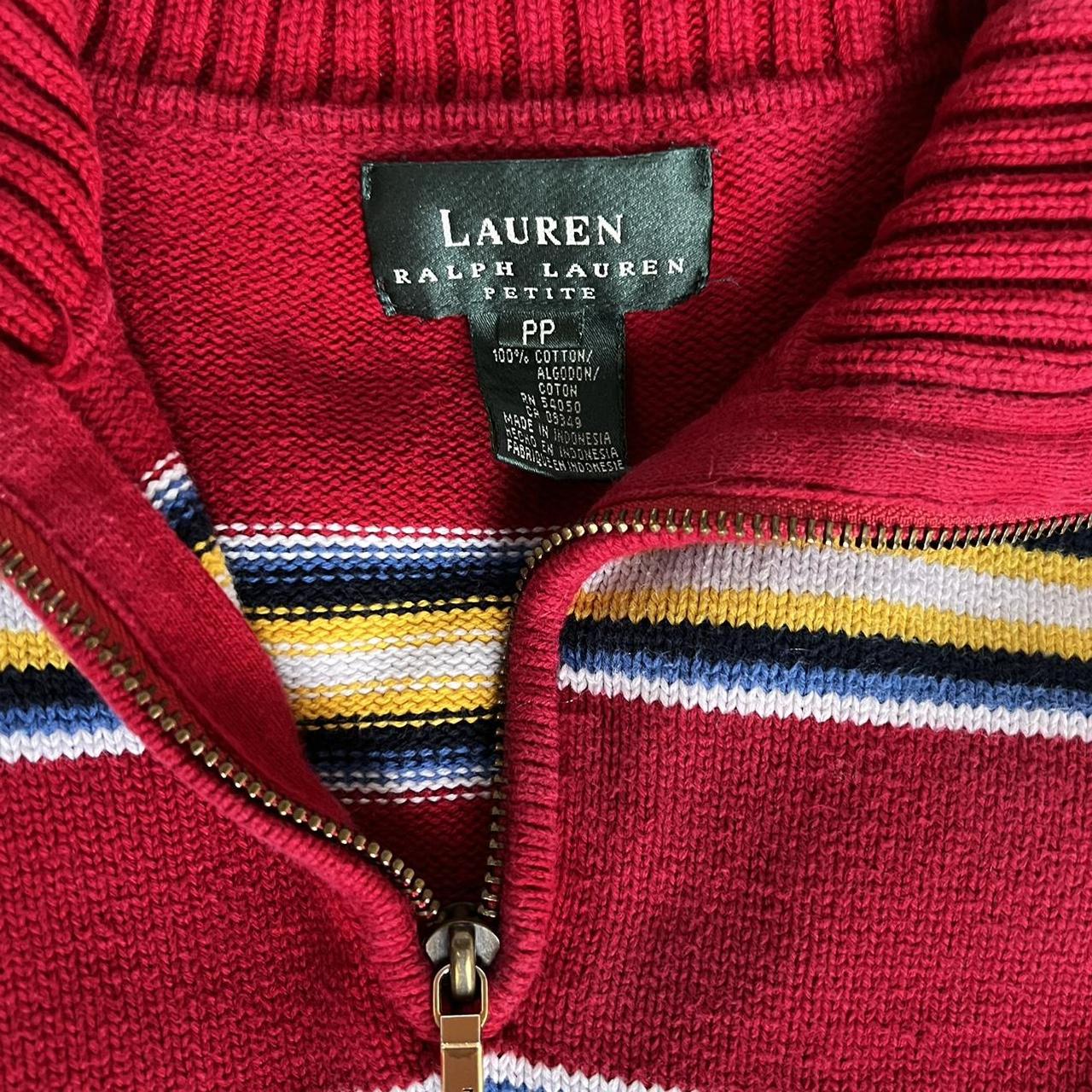 Polo Ralph Lauren Women's Red and Blue Jumper | Depop