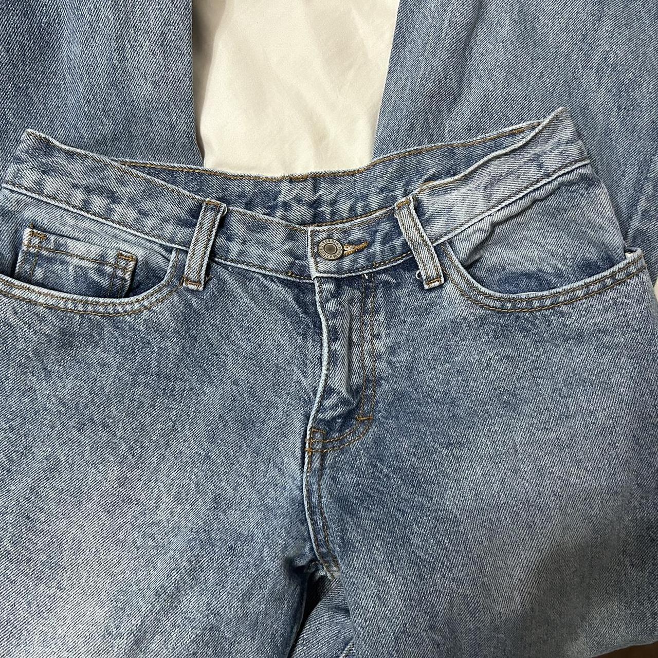 brandy melville quinn jeans very well loved, they... Depop