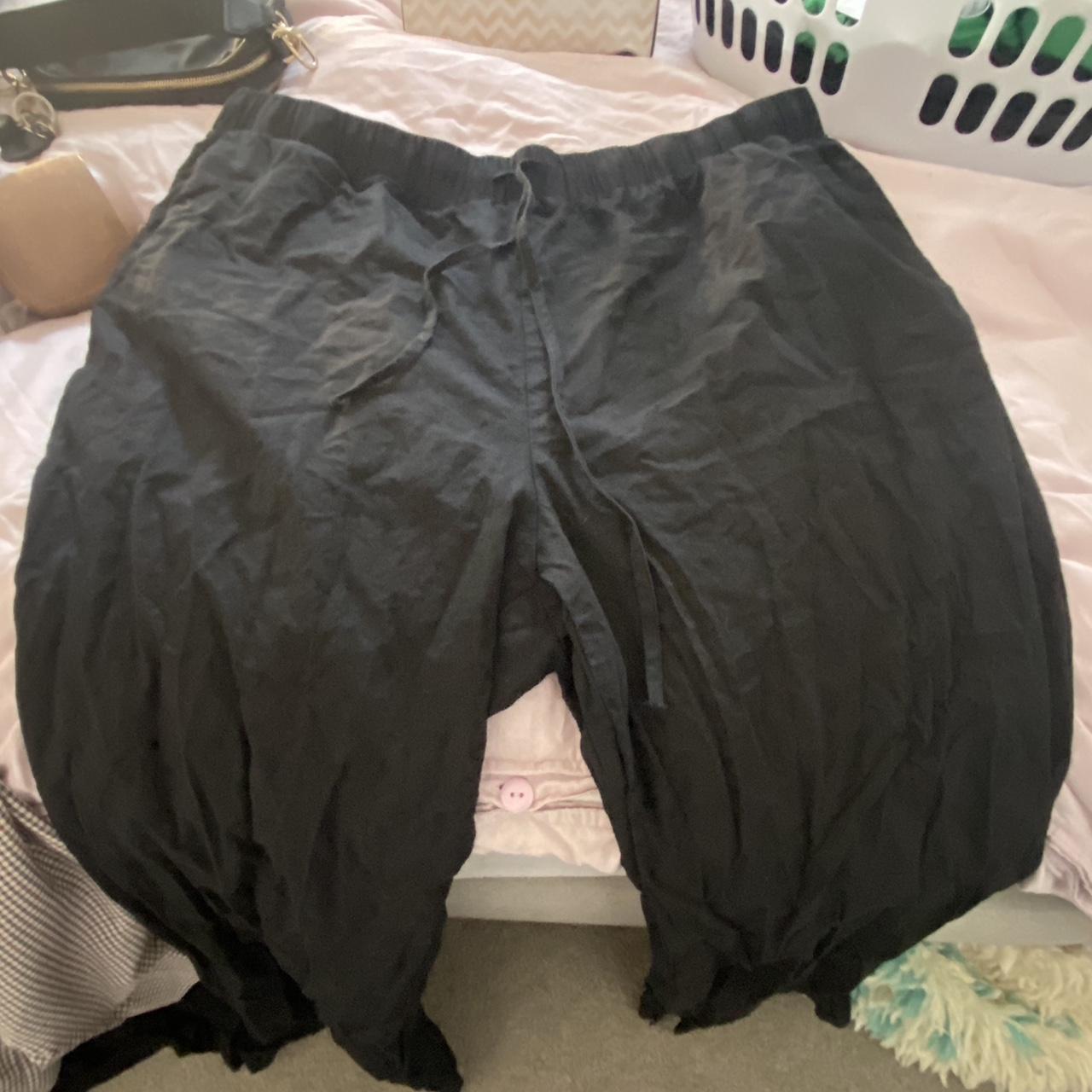 peppermayo linen pants never worn :( too big size 18 - Depop