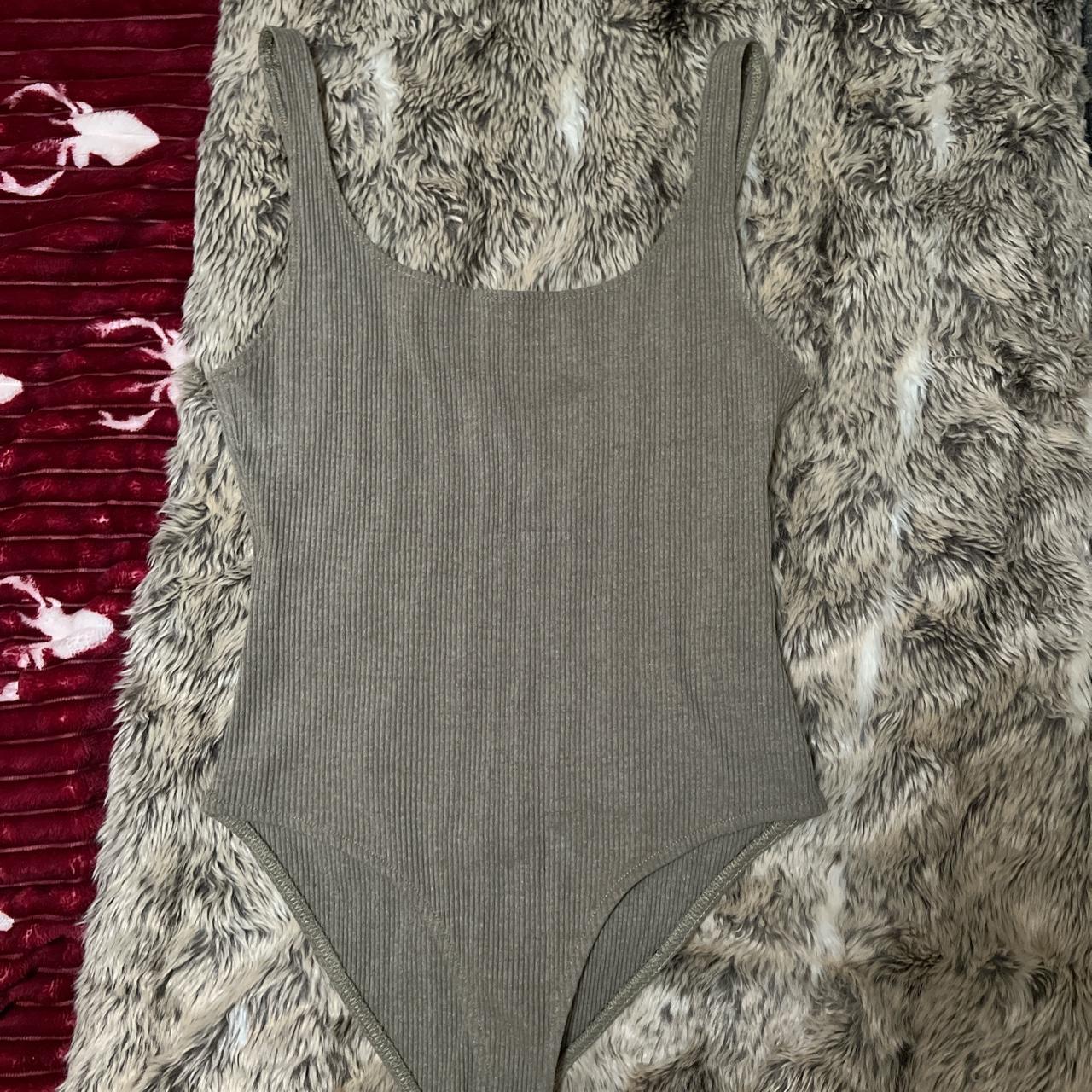 Zara Women's Brown and Grey Bodysuit Depop