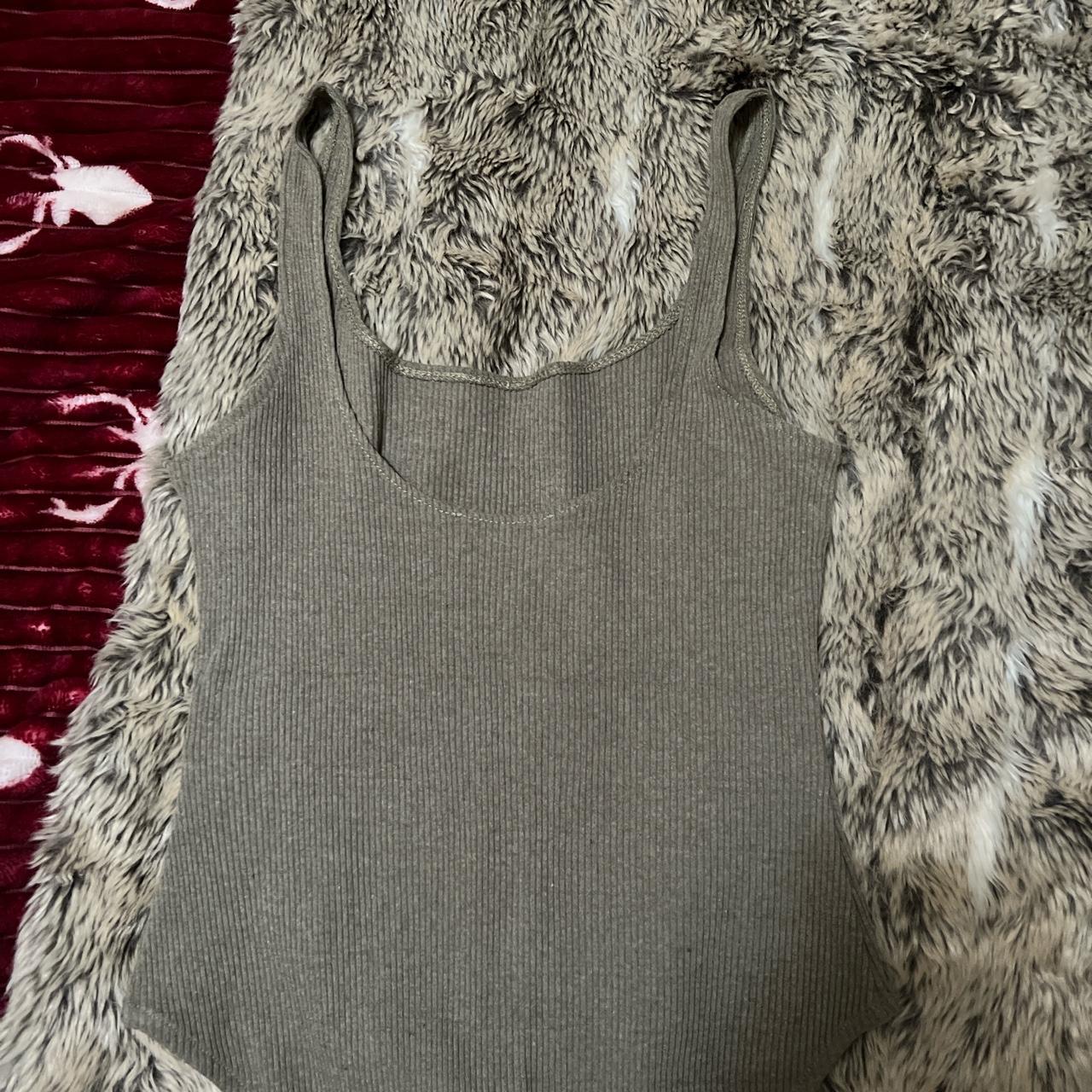 Zara Women's Brown and Grey Bodysuit Depop