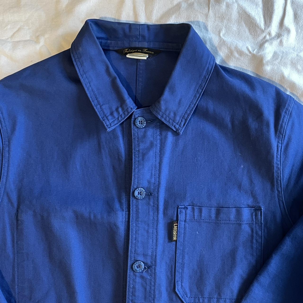 Le Laboureur Moleskin Work Jacket - Hydrone - Royal... - Depop